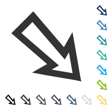 Şu vektör simgesi aşağı ok