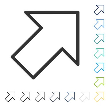 Vektör simgesi sağ yukarı ok