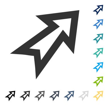 Vektör simgesi sağ yukarı ok