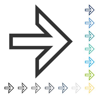 ok sağ vektör simgesi