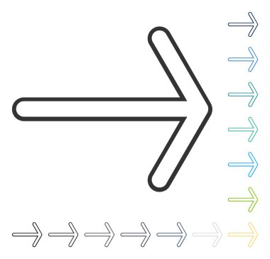 ok sağ vektör simgesi