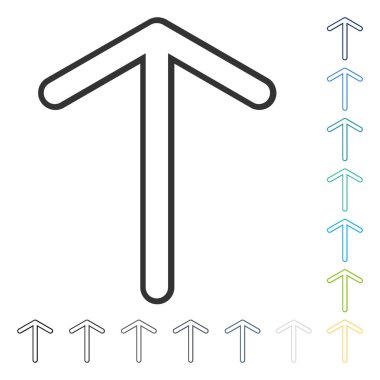 Yukarı Oklu Vektör Simgesi