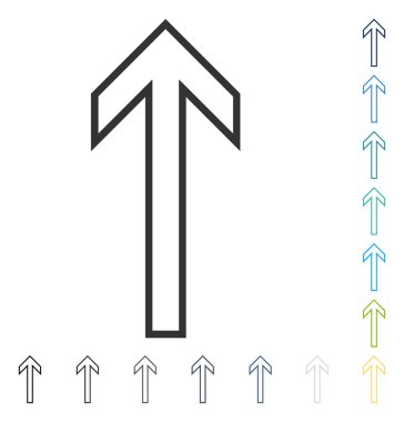 Yukarı Oklu Vektör Simgesi