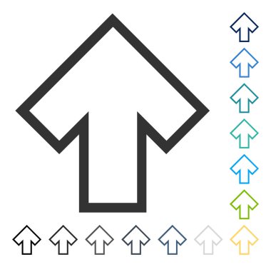 Yukarı Oklu Vektör Simgesi