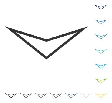 Vektör simgesi aşağı ok ucu