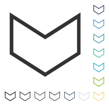 Vektör simgesi aşağı ok ucu