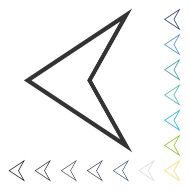 Ok ucu sol vektör simgesi