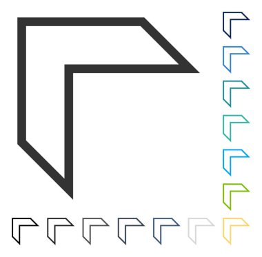 Ok ucu sol yukarı vektör simgesi