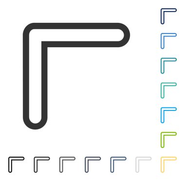 Ok ucu sol yukarı vektör simgesi