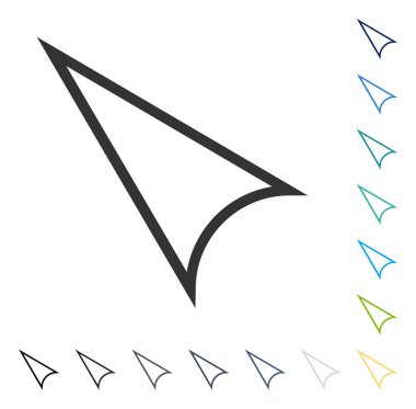 Ok ucu sol yukarı vektör simgesi