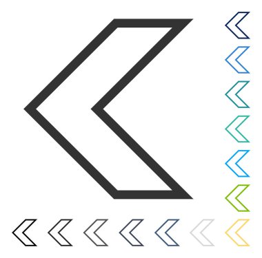 Ok ucu sol vektör simgesi