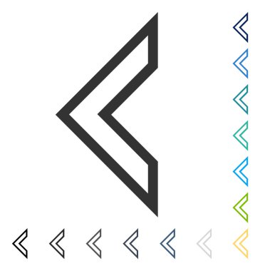 Ok ucu sol vektör simgesi