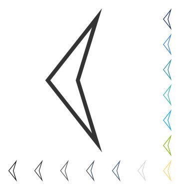 Ok ucu sol vektör simgesi