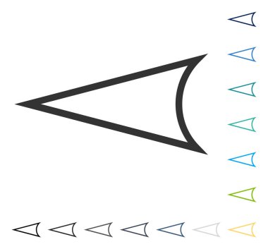 Ok ucu sol vektör simgesi