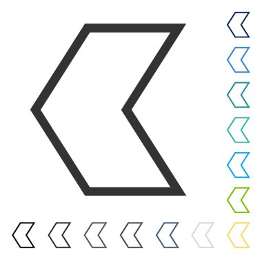 Ok ucu sol vektör simgesi