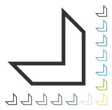 Vektör simgesi aşağı ok ucu