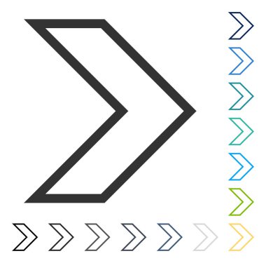 Ok ucu doğru vektör simgesi