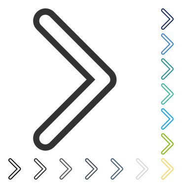 Ok ucu doğru vektör simgesi