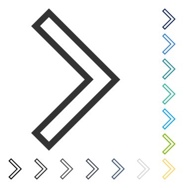 Ok ucu doğru vektör simgesi