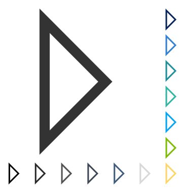 Ok ucu doğru vektör simgesi