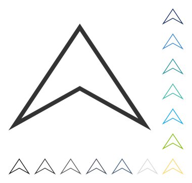 Vektör simge yukarı ok ucu