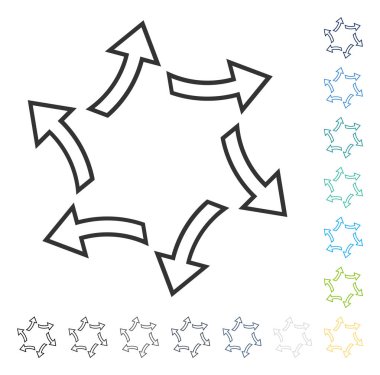 Santrifüj okları vektör simgesi