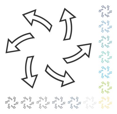 Santrifüj okları vektör simgesi