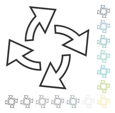 Santrifüj okları vektör simgesi