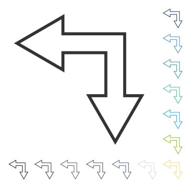 Vektör simgesi sol seçim ok