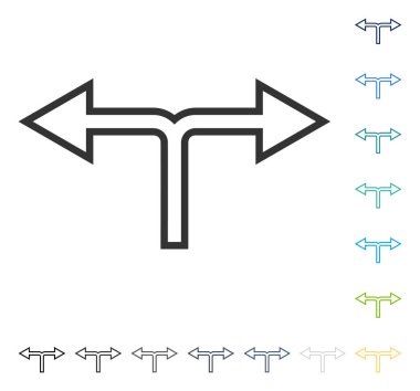 Seçimi ok sol sağ vektör simgesi