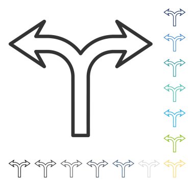 Seçimi ok sol sağ vektör simgesi