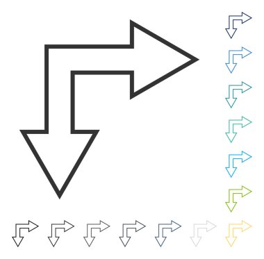 Vektör simgesi aşağı seçim oku