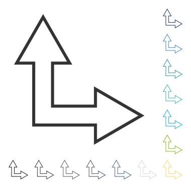 Vektör simge yukarı doğru seçim ok