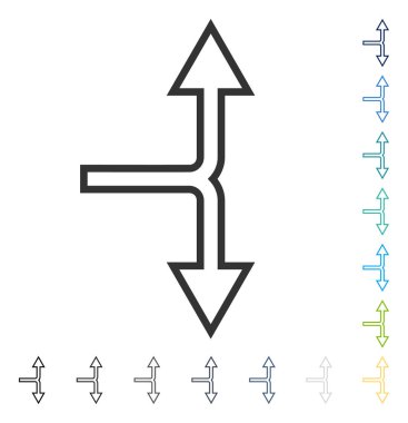 Vektör simgesi aşağı yukarı seçim ok