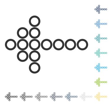 Daire ok sol vektör simgesi