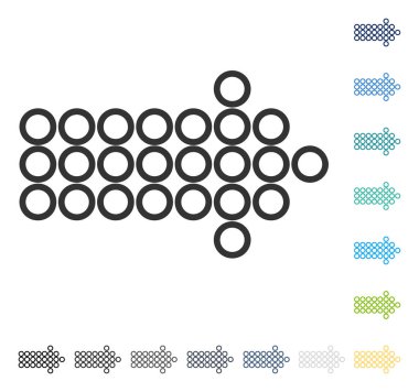 Daire ok doğru vektör simgesi