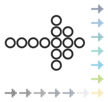 Daire ok doğru vektör simgesi