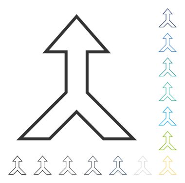 Vektör simge yukarı ok birleştirmek