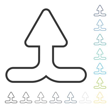 Vektör simge yukarı ok birleştirmek