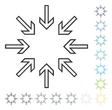 Oklar vektör simge sıkıştırmak