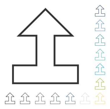 Vektör simge yukarı ok bağlanmak