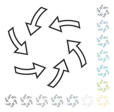 Siklon okları vektör simgesi