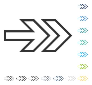 Yöne doğru vektör simgesi