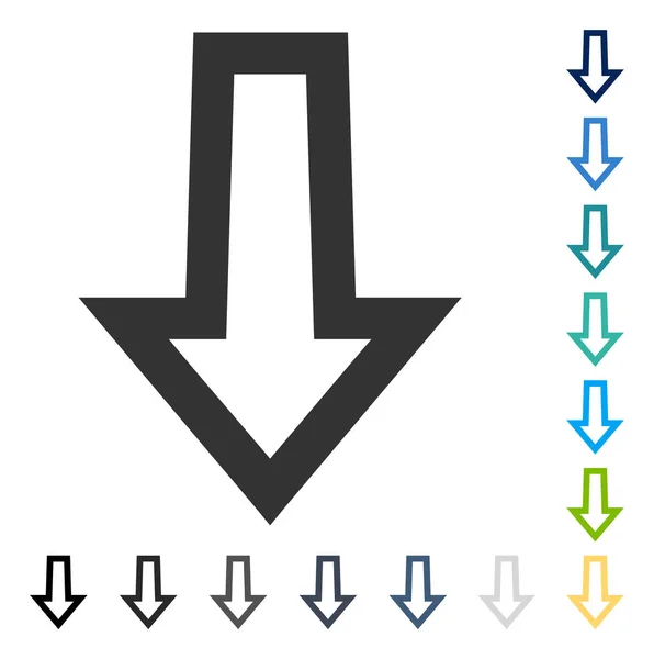 Pfeil nach unten Vektor-Symbol — Stockvektor