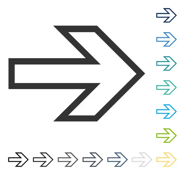 Pijl rechts vectorpictogram — Stockvector