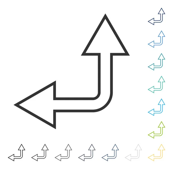 Auswahlpfeil links nach oben Vektor-Symbol — Stockvektor