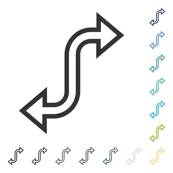 Zakřivené Exchange Arrow vektorové ikony — Stockový vektor