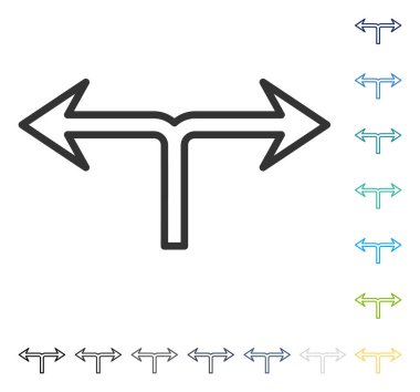 Ok sol sağ vektör simgesi bölmek