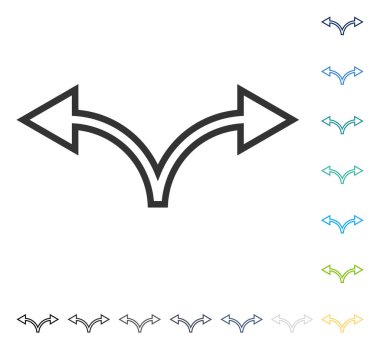 Ok sol sağ vektör simgesi bölmek