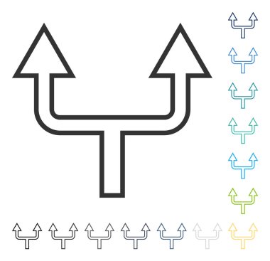 Vektör simge yukarı ok bölmek